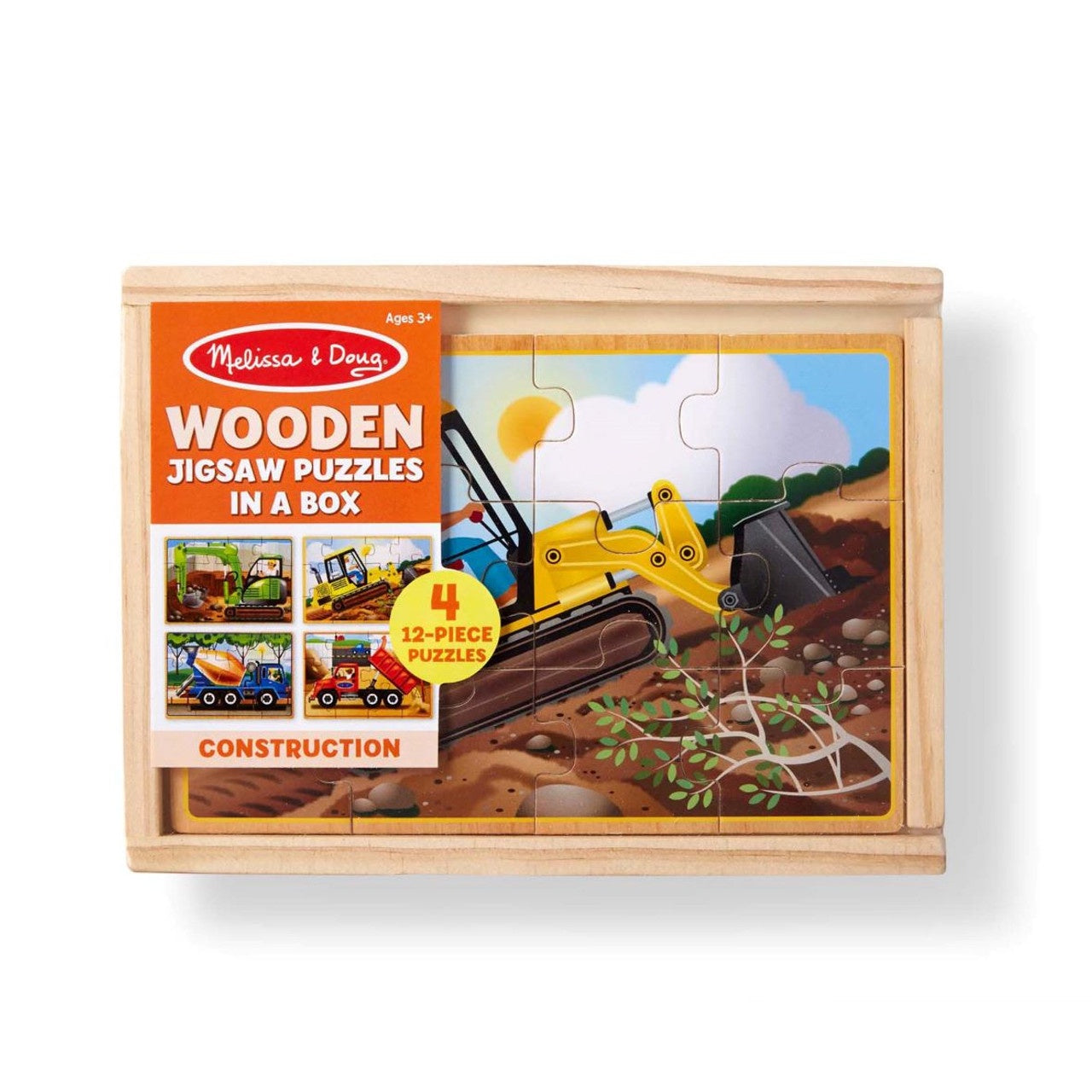 Melissa & Doug Wooden Puzzles in a Box - Construction