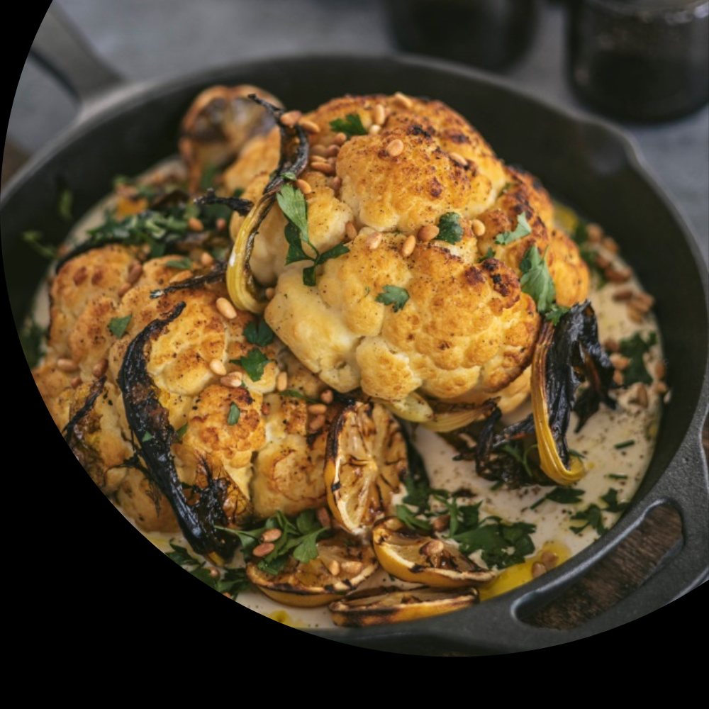 Whole Roasted Cauliflower with Lemony Whipped Feta Salad Kit