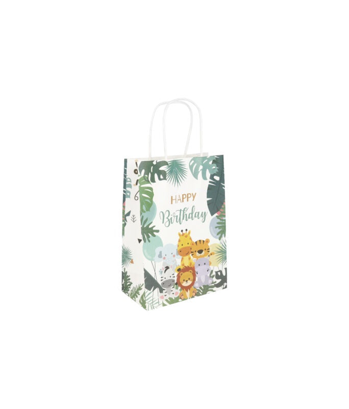 Happy Birthday Animal Design Gift Bag Small