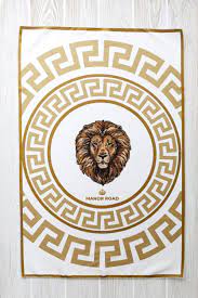 Manor Road Microfibre Tea Towel | Ivory Lion