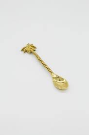 Brass Tropical Palm Spoon 13cm