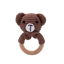 Crochet Baby Rattle - Bear