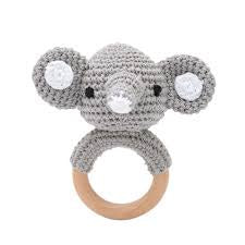 Crochet Baby Rattle - Elephant