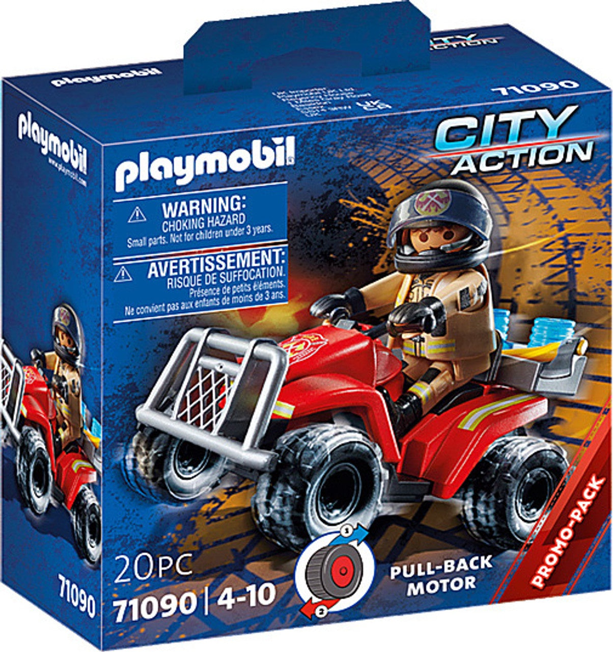 Playmobil #71090 Fire Rescue Quad with Pull-Back Motor