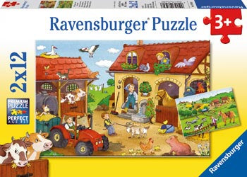 Ravensburger Puzzles : Working on the Farm 2 x 24pc