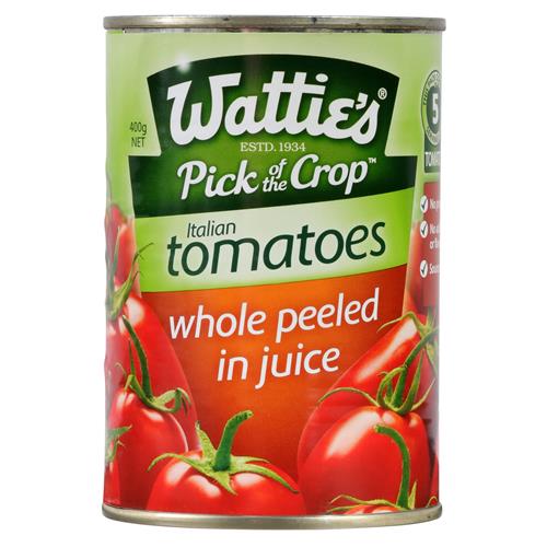 Watties Tomatoes Whole Peeled in Juice 400g