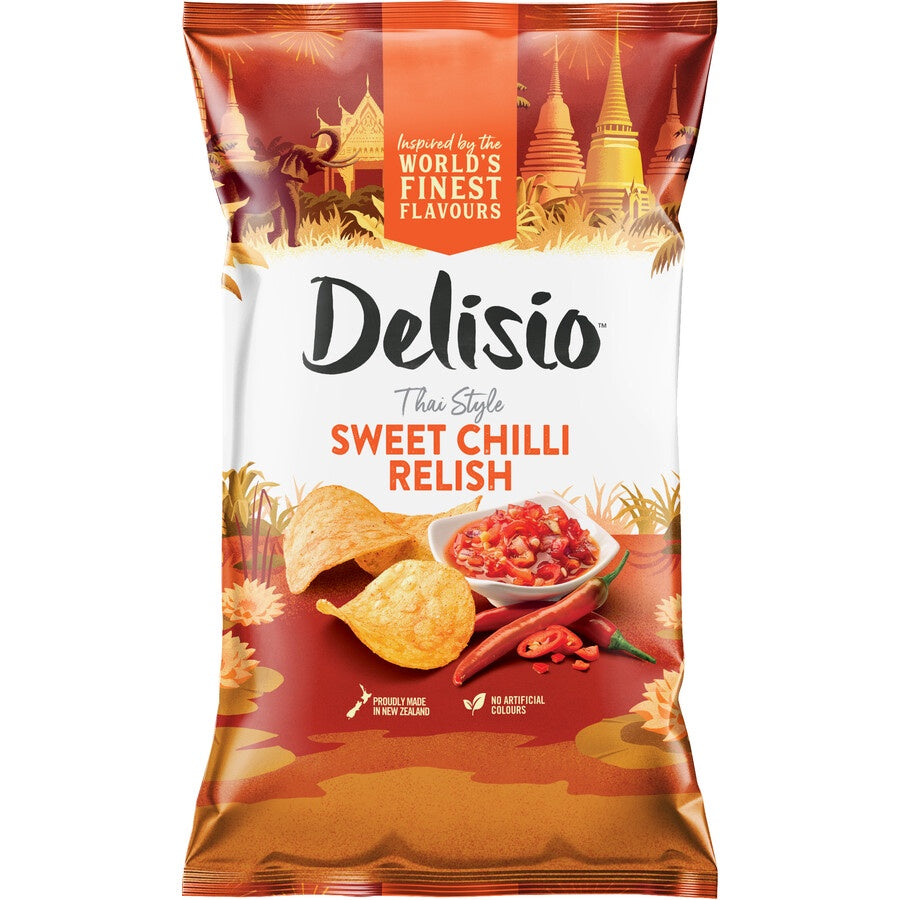 Delisio Sweet Chilli Relish Potato Chips 140g