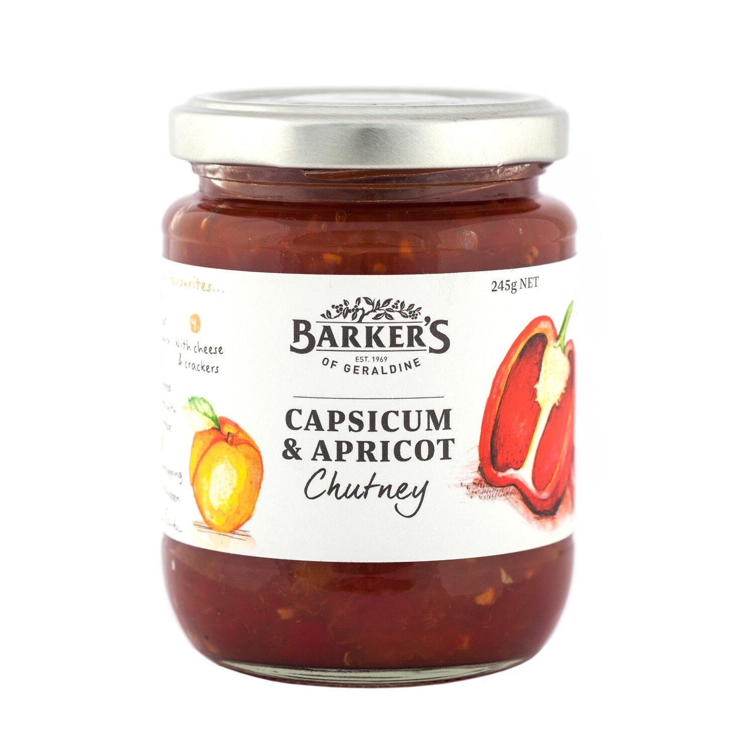 Barkers Capsicum & Apricot Chutney 245gm