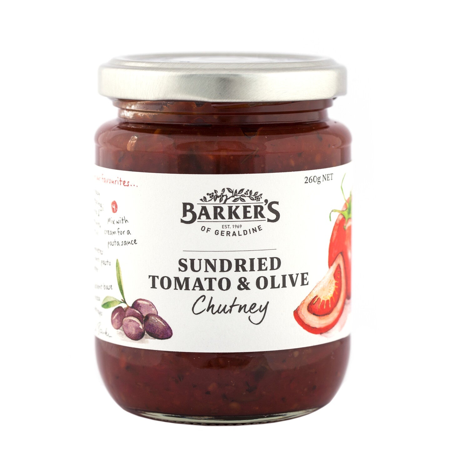 Barkers Sundried Tomato & Olive Chutney 260gm