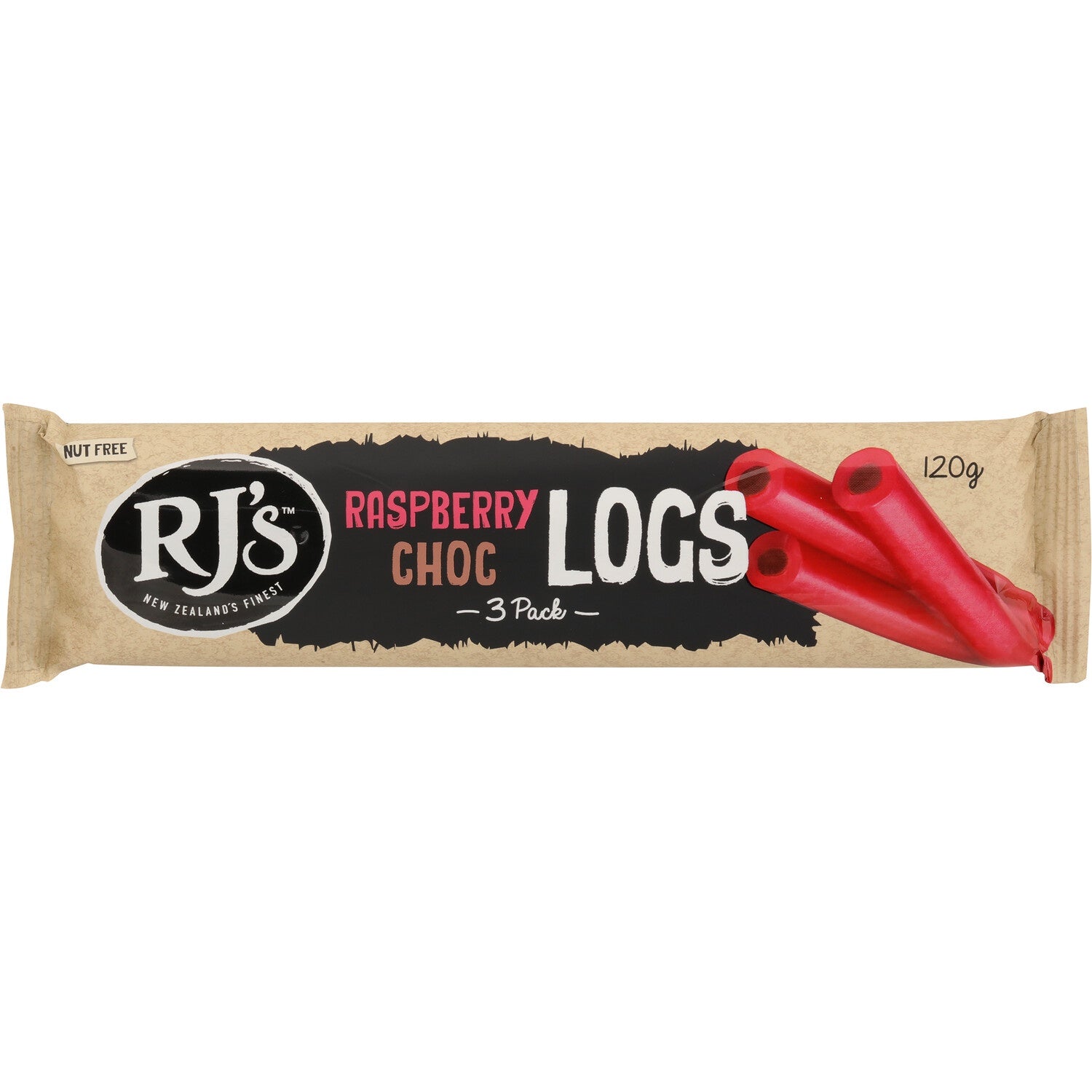 RJ's Raspberry Choc Logs Triple 120g