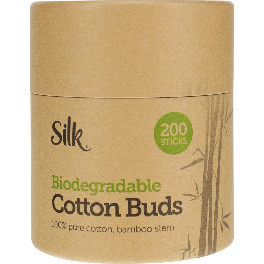 Silk Biodegradable Bamboo Stemmed Cotton Buds 200pk