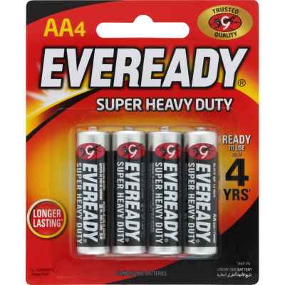 Eveready Super Heavy Duty AA 4pk