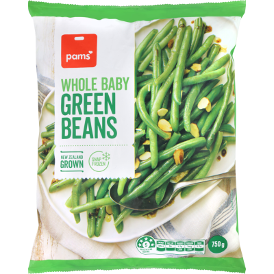 Pams Whole Baby green beans 750g