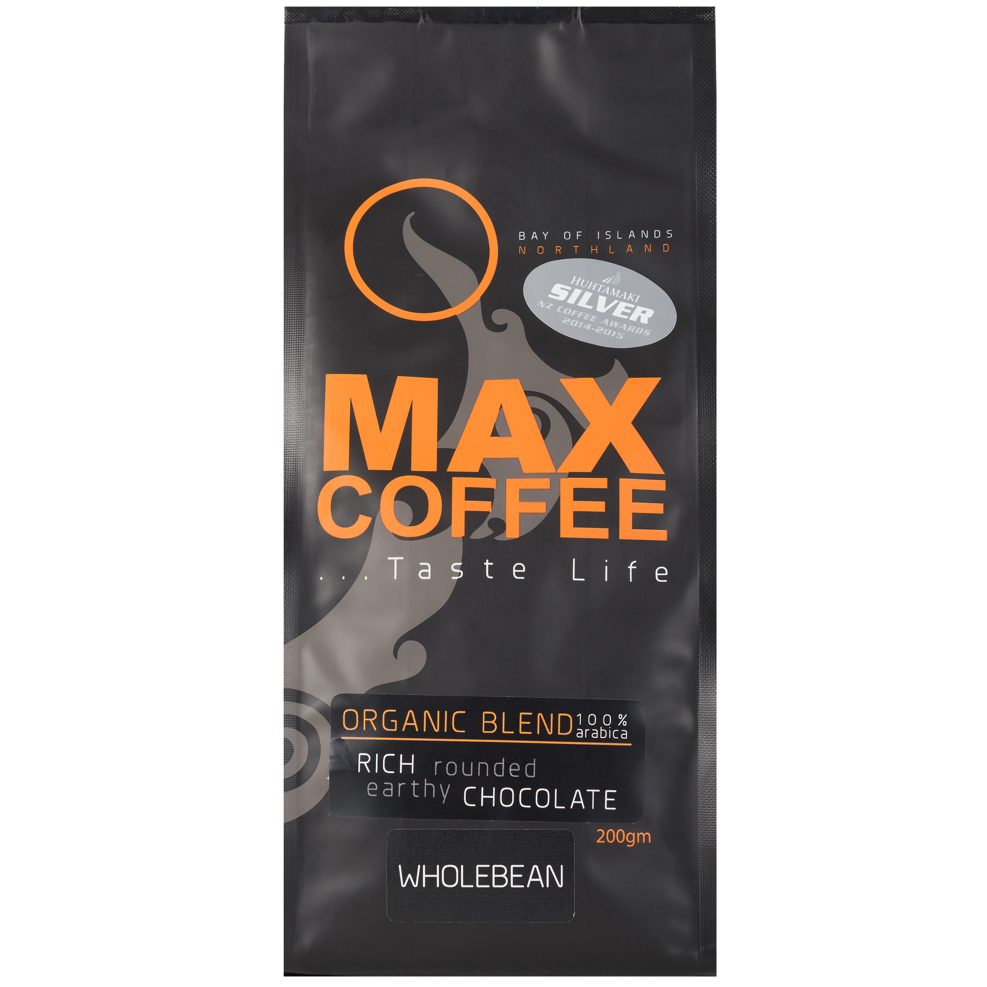 Max Coffee Organic Blend Whole Beans 200g