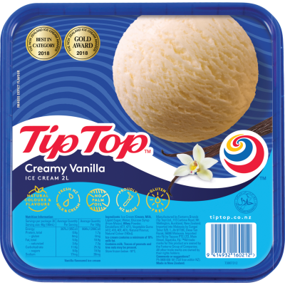 Tip Top Creamy Vanilla Ice Cream 2L