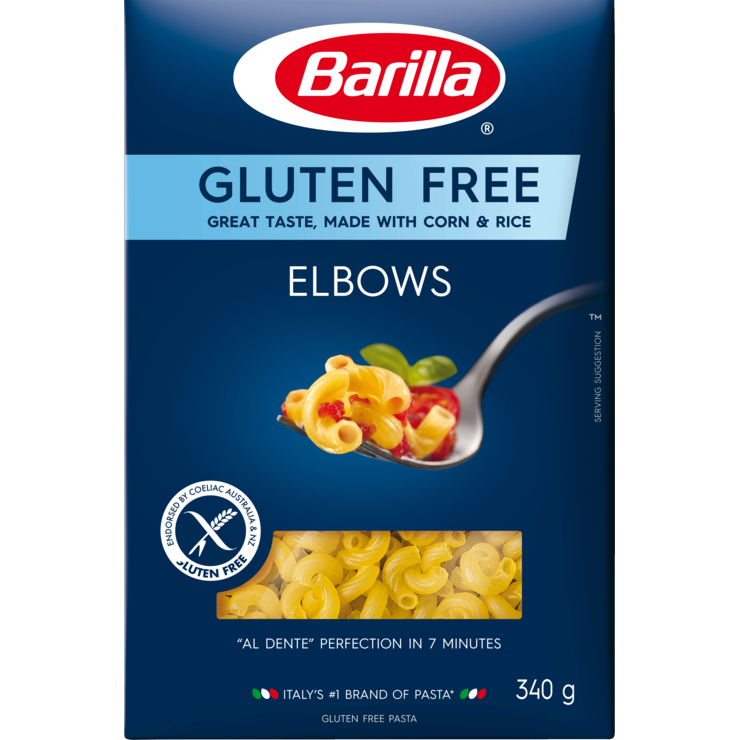 Barilla Gluten Free Elbows Pasta 340g