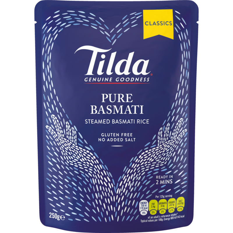 Tilda Pure Steamed Basmati Rice 250g