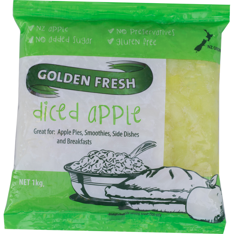 Golden Fresh Diced Apple 1kg