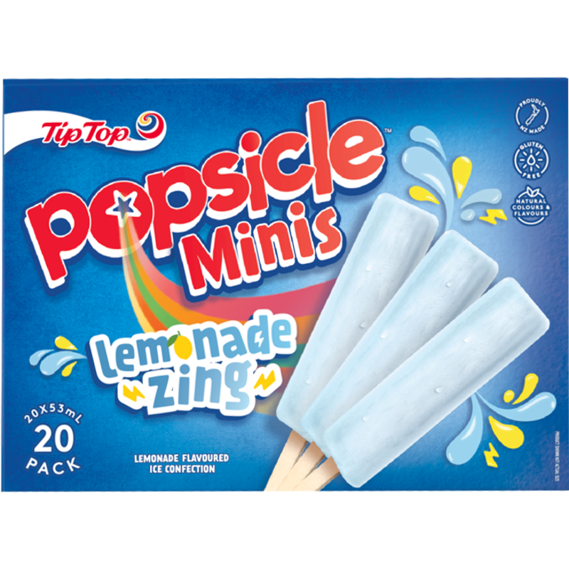 Tip Top Popsicle Mini Pops Lemonade 20pk