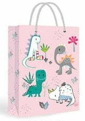 Pink Dinosaur Gift Bag Large