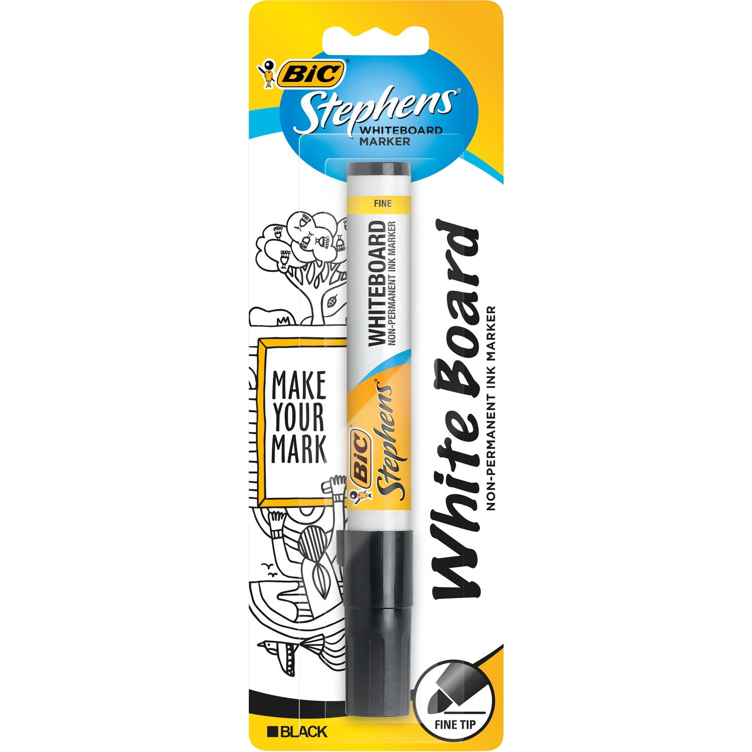 Bic Stephens Whiteboard Marker Fine Black