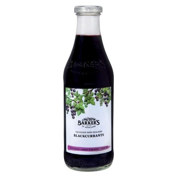 Barkers NZ Blackcurrant Fruit Syrup 710ml