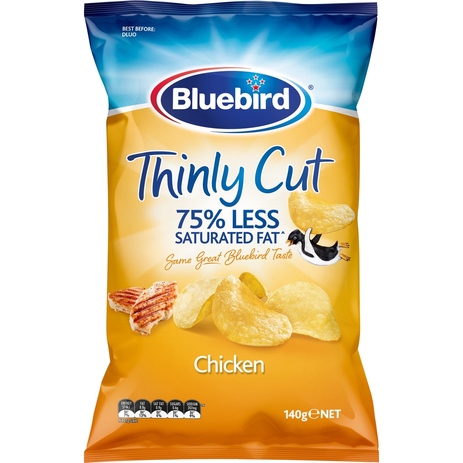 Bluebird Thinly Cut Chicken 140g