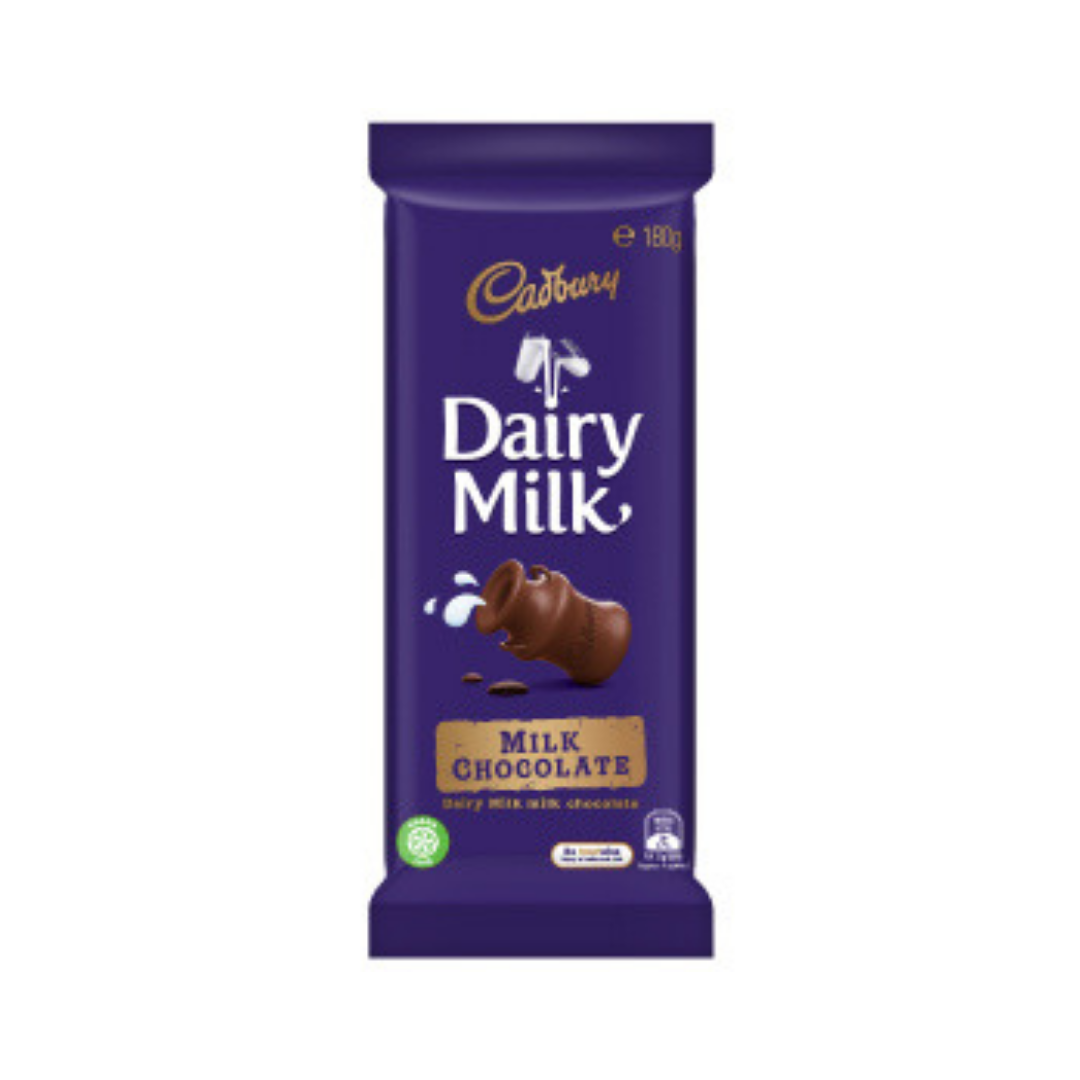 Cadbury Dairy Milk Milk Chocolate Block 180g