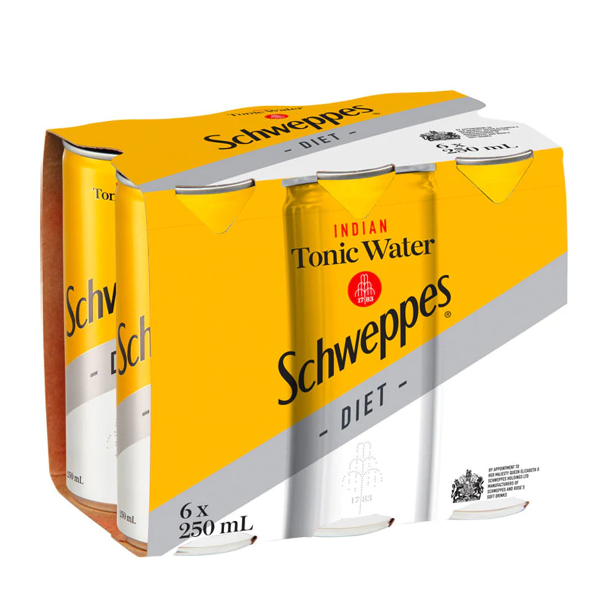 Schweppes Diet Tonic Cans 250ml x 6pk