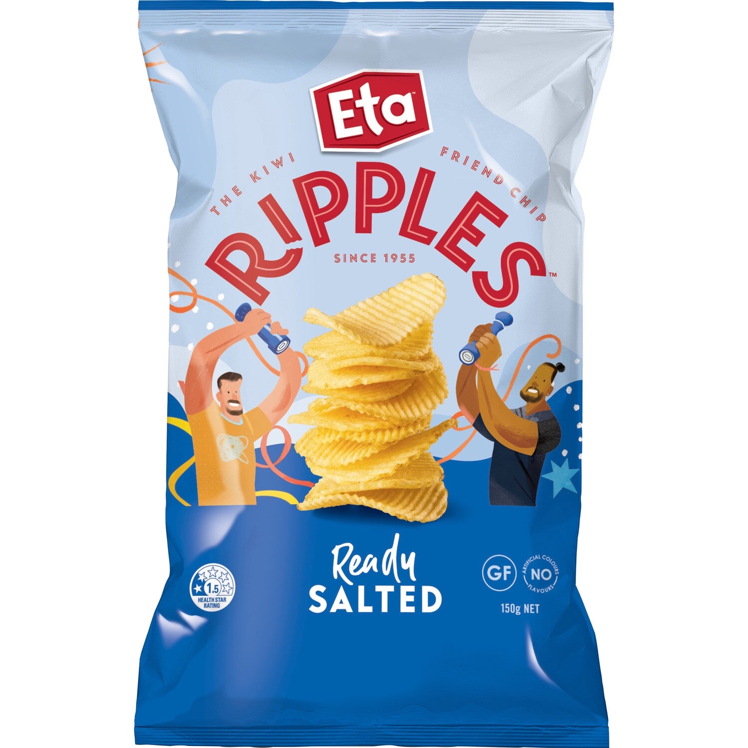 Eta Ripples Ready Salted Potato Chips 150g