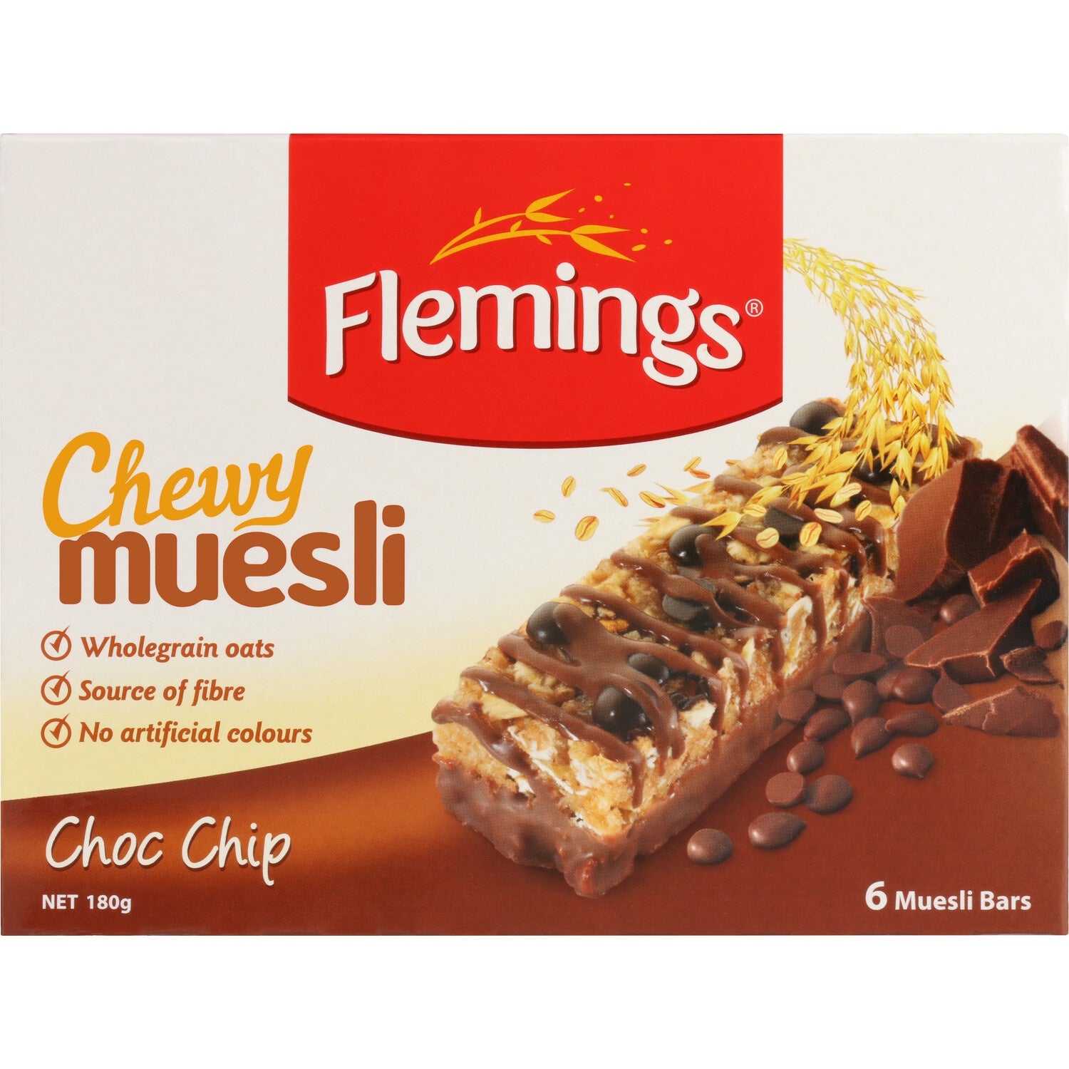 Flemings Chewy Muesli Choc Chip 180g