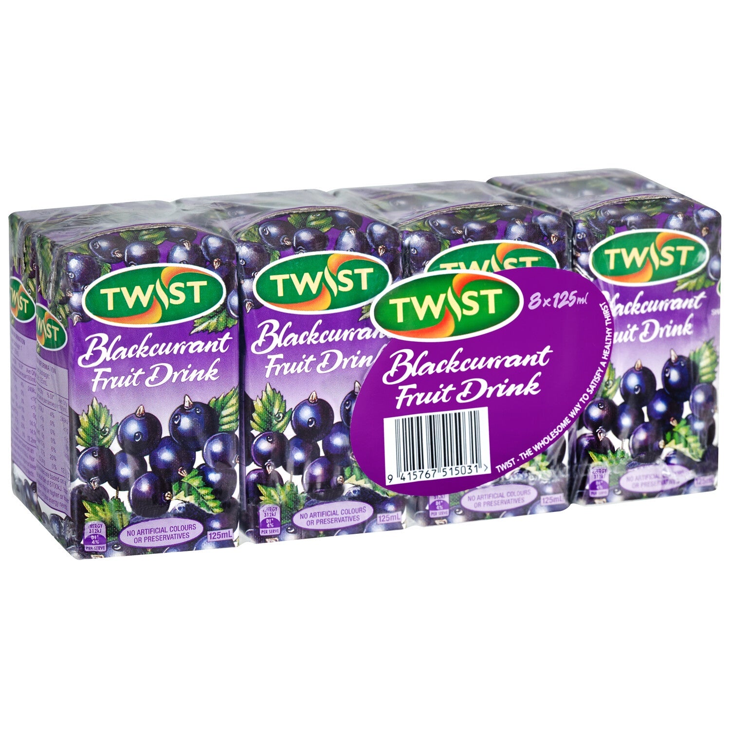 Twist Blackcurrant Fruit Drink 8pk x 125ml