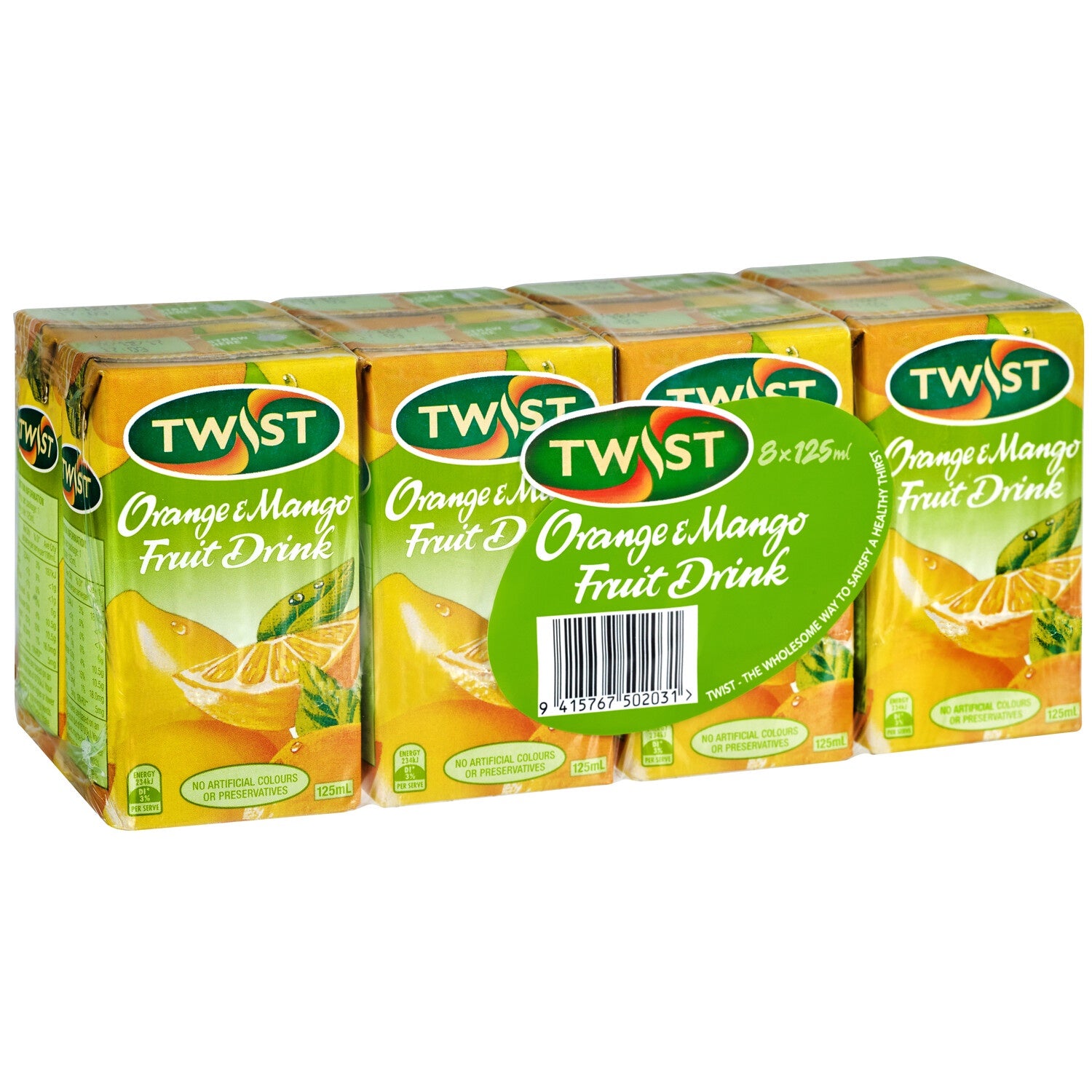 Twist Orange & Mango Fruit Drink 8pk x 125ml