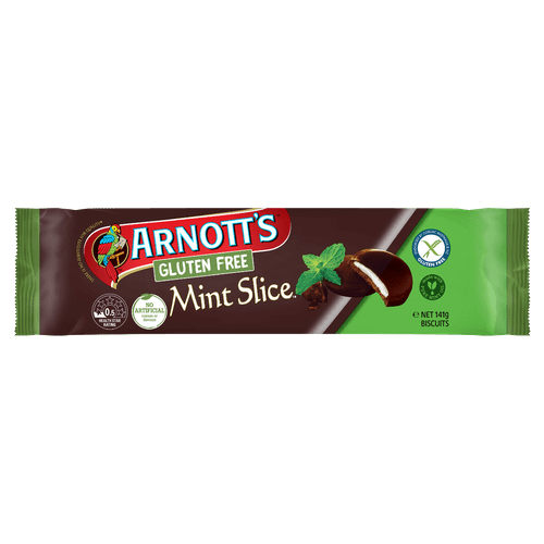 Arnotts Gluten Free Mint Slice Biscuits 141g