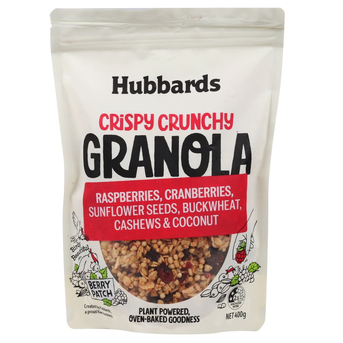 Hubbards Granola Raspberry Cranberry & Coconut - 400gm