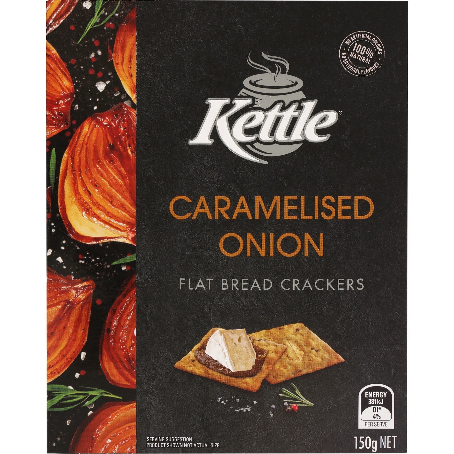 Kettle Caramelised Onion Flat Bread Crackers 150g