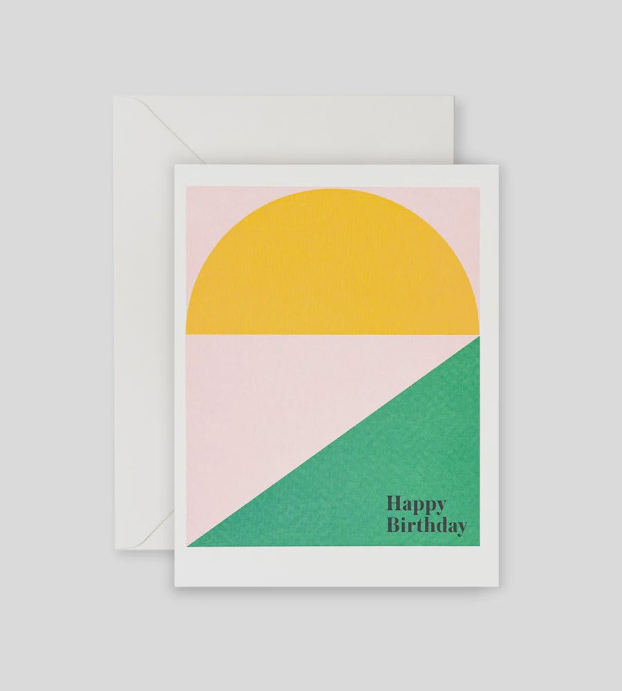 Lettuce Card | Happy Birthday Yellow Semi Circle