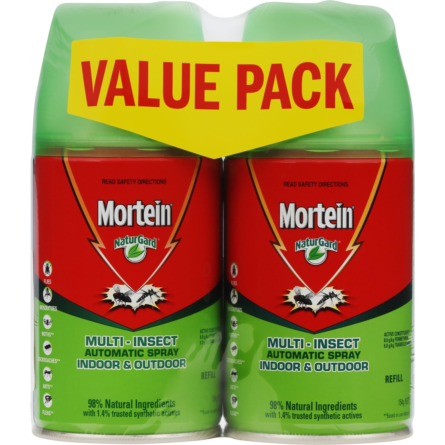 Mortein Naturgard Indoor Automatic Insect Control Spray Refill 2pk