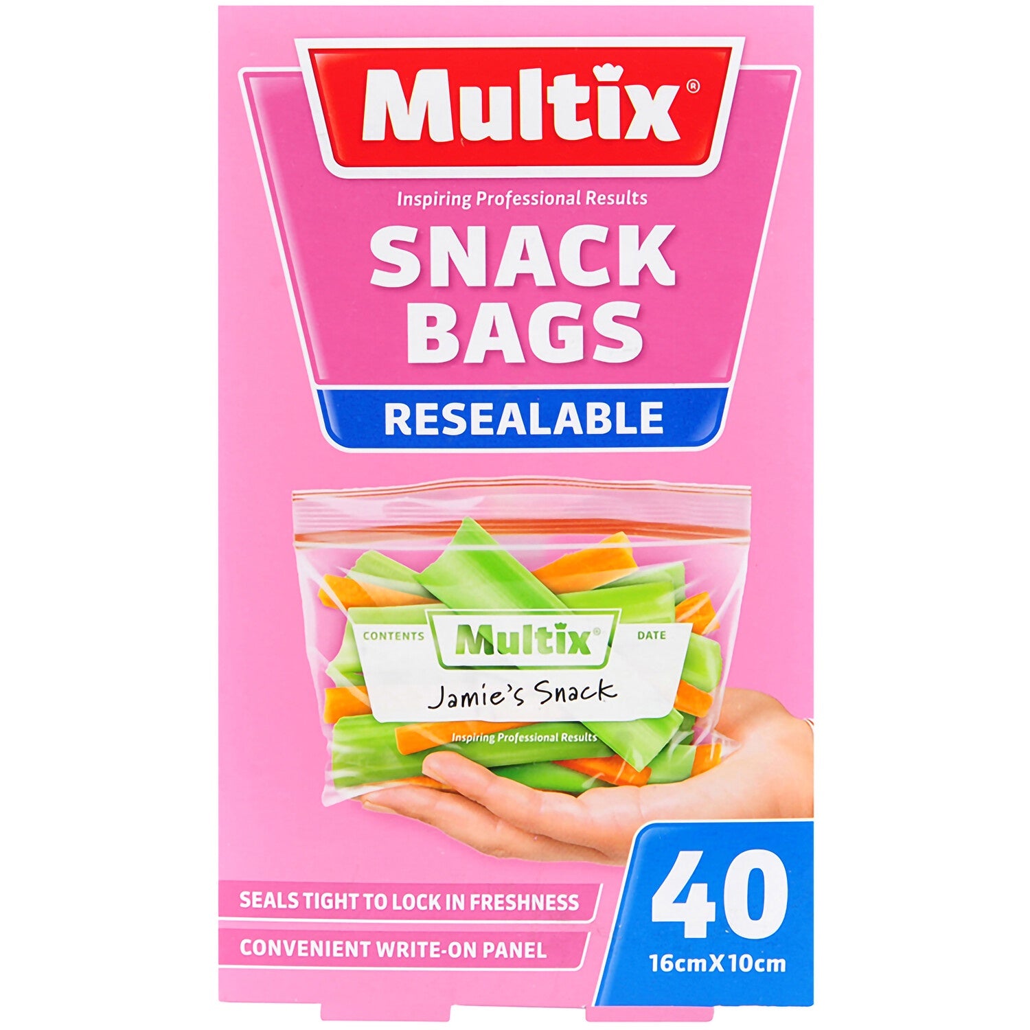 Multix Quick Zip Resealable 40 Snack Bags