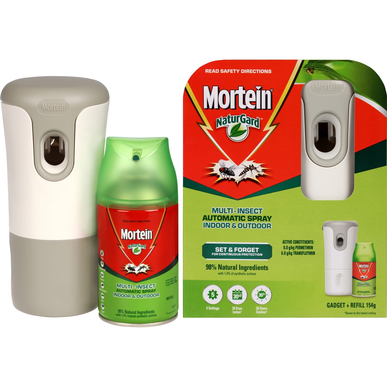 Mortein Naturgard Automatic Indoor & Outdoor Insect Control Gadget & Refill 154g