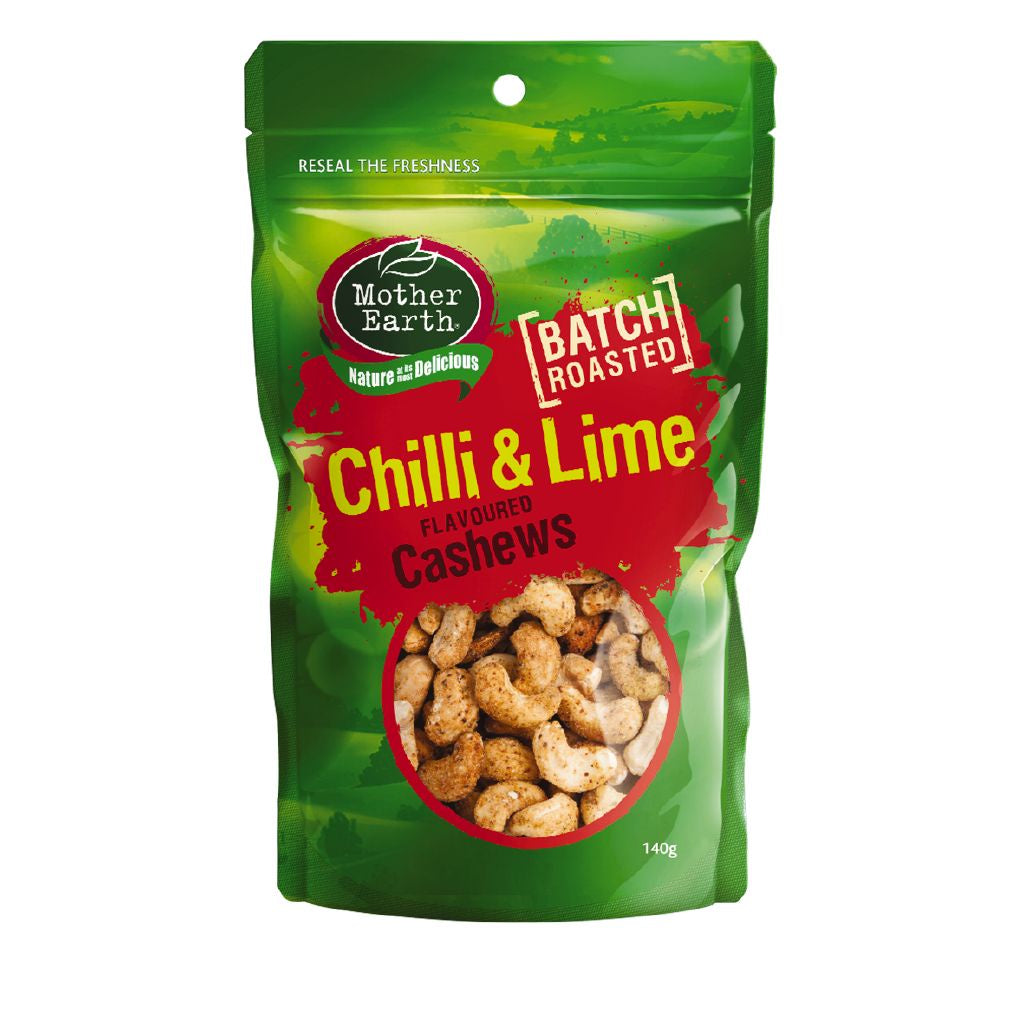 Mother Earth Nutty Sensations Chilli and Lime Cashews 140g