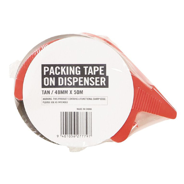 Packing Tape on Dispenser Tan 48mmx50m