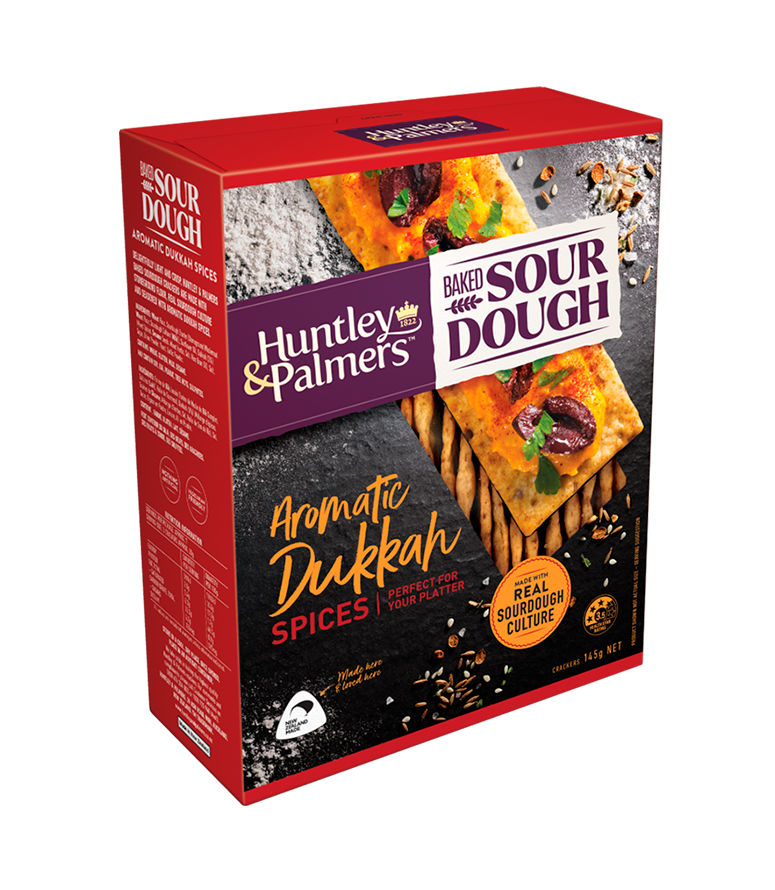 Huntley & Palmers Baked Sourdough Aromatic Dukkah Spices Crackers 140g