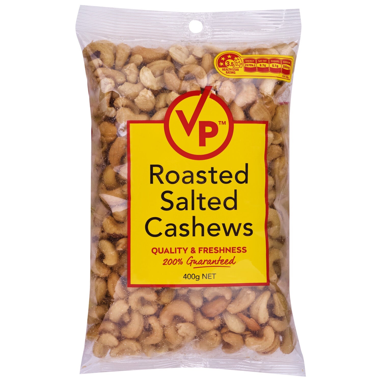 Value Pack Cashews Roasted Salted 400g