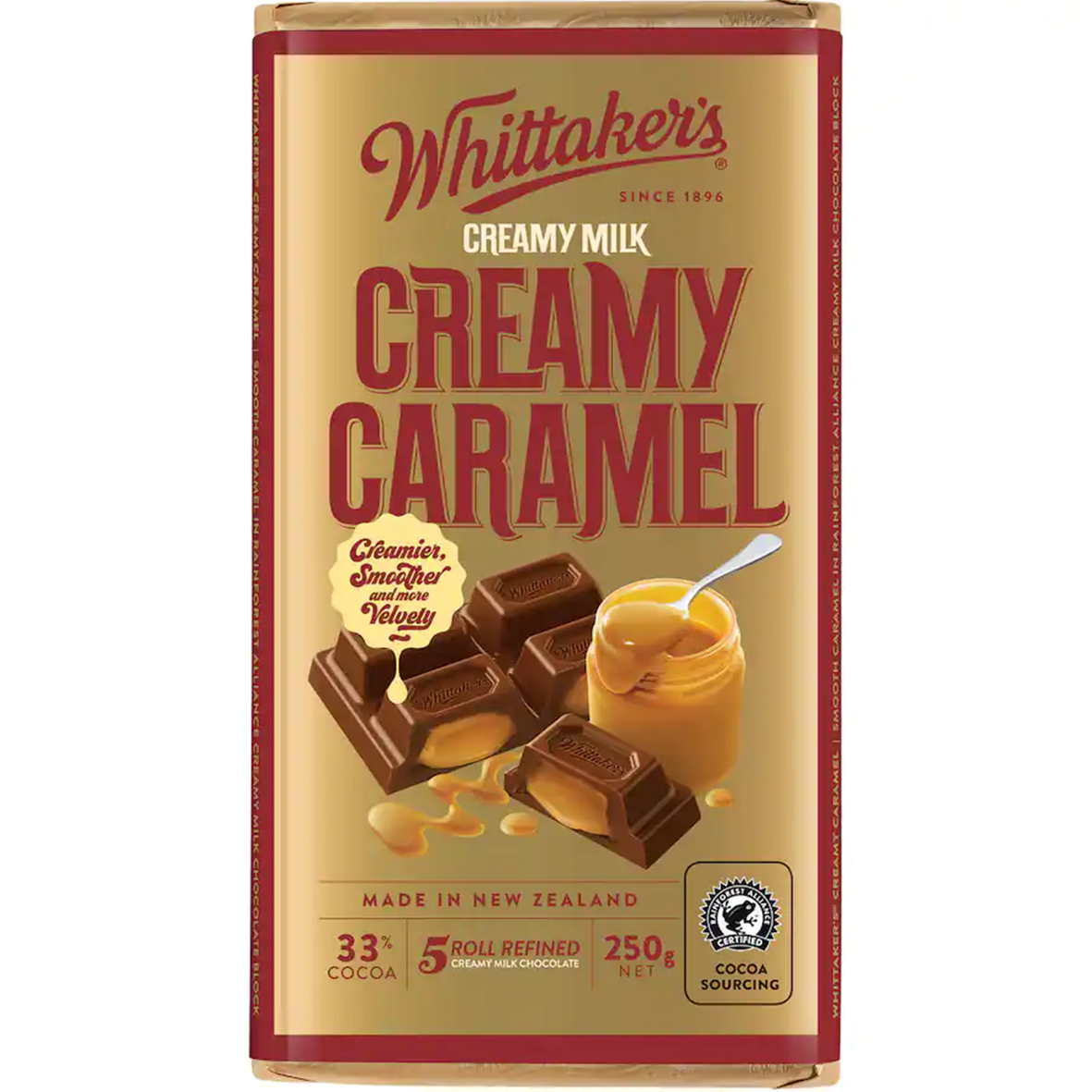 Whittakers Creamy Caramel Chocolate Block 250gm