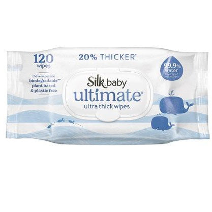 Silk Ultra Thick Baby Wipes 120pk