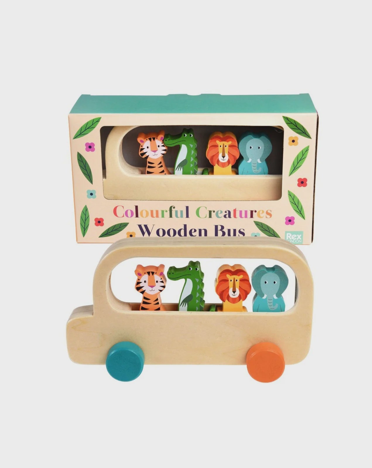 Colourful Creatures Wooden Bus