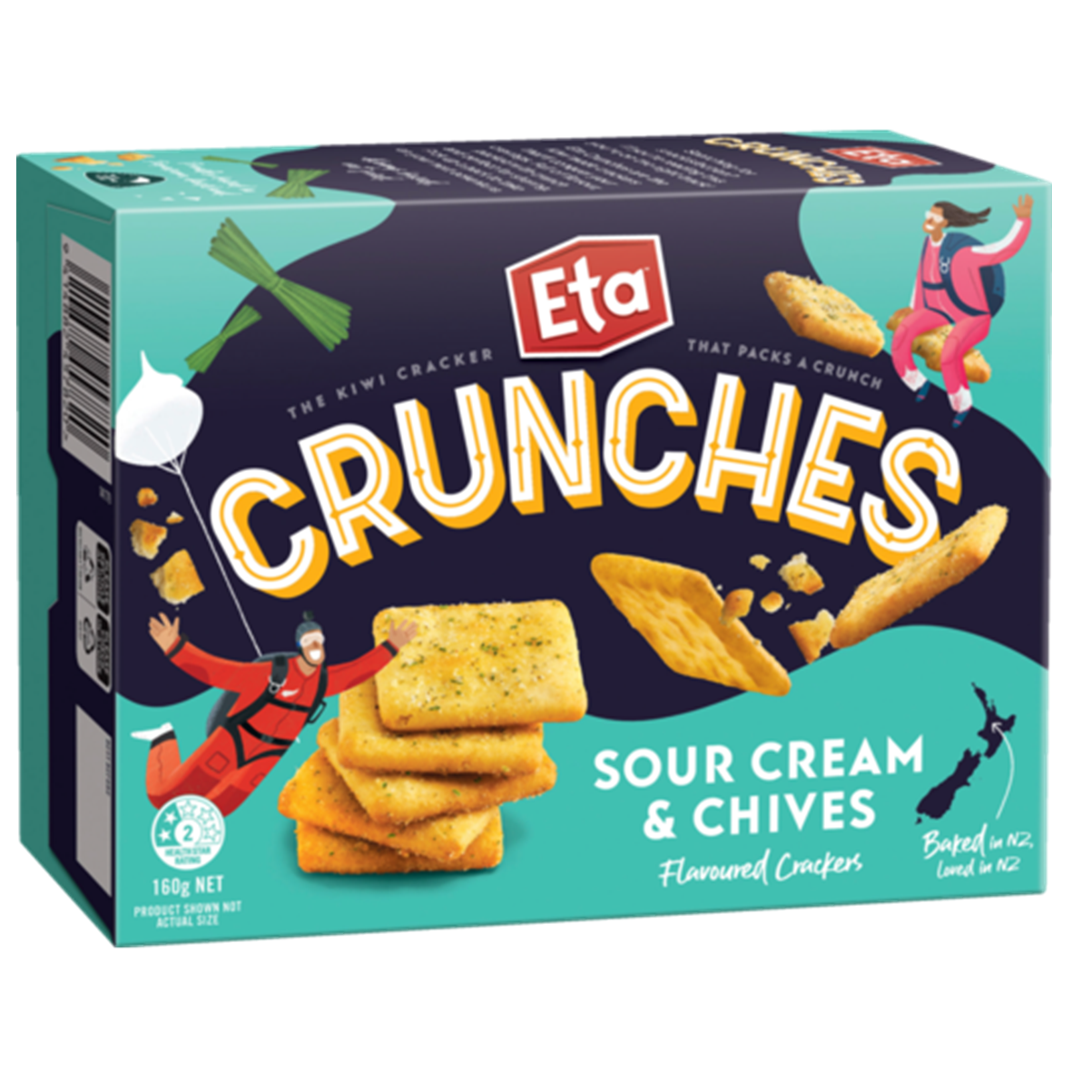 Eta Crunches Sour Cream & Chives Crackers 160g