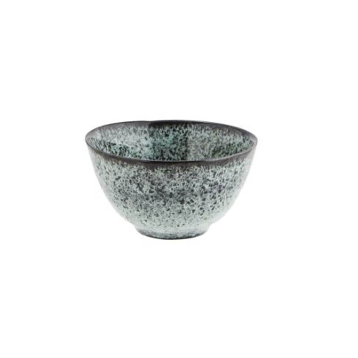 Stoneware Bowl Green/Black Speckled | Small