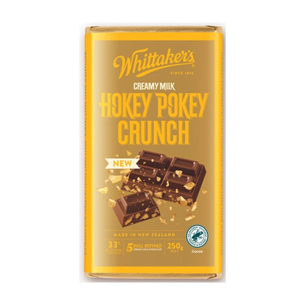 Whittakers Hokey Pokey Crunch Creamy Milk Chocolate Block  250g